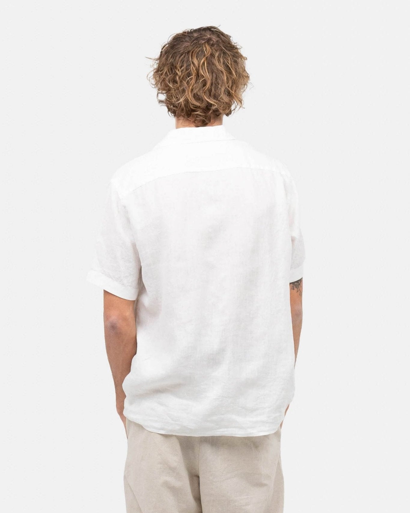 Kortærmet Hørskjorte Hvid | Skagen - clothing.dk